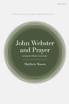 John Webster and Prayer cover