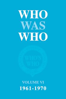 Who Was Who volume VI 1961-1970 cover
