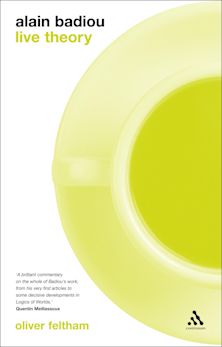 Alain Badiou: Live Theory cover