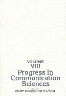 Progress in Communication Sciences, Volume 8 cover