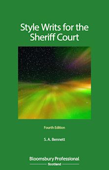 Style Writs for the Sheriff Court cover