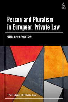 Person and Pluralism in European Private Law cover