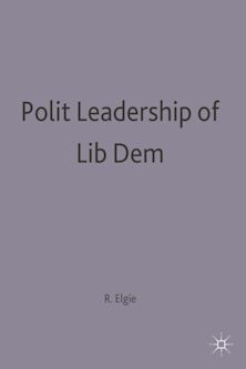 Political Leadership in Liberal Democracies cover