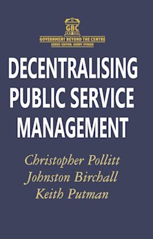 Decentralising Public Service Management cover