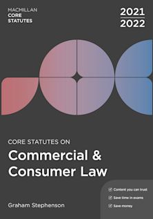 Core Statutes on Commercial & Consumer Law 2021-22 cover