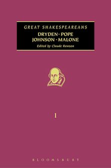 Dryden, Pope, Johnson, Malone cover