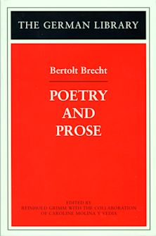 Poetry and Prose: Bertolt Brecht cover