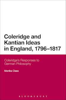 Coleridge and Kantian Ideas in England, 1796-1817 cover