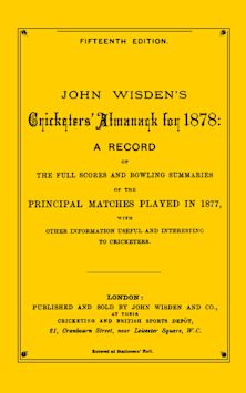 Wisden Cricketers' Almanack 1878 cover