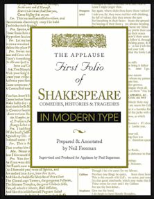 Applause First Folio of Shakespeare in Modern Type cover