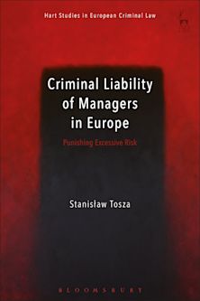 Criminal Liability of Managers in Europe cover