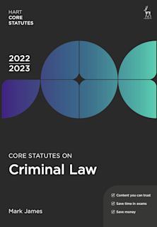 Core Statutes on Criminal Law 2022-23 cover
