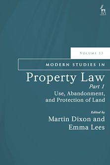 Modern Studies in Property Law, Volume 13, Part 1 cover