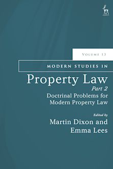 Modern Studies in Property Law, Volume 13, Part 2 cover