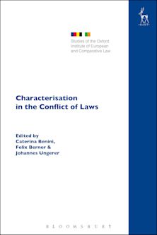 Characterisation in the Conflict of Laws cover