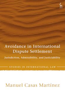 Avoidance in International Dispute Settlement cover