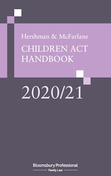 Hershman and McFarlane: Children Act Handbook 2020/21 cover
