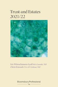 Bloomsbury Professional Trusts and Estates 2021/22 cover