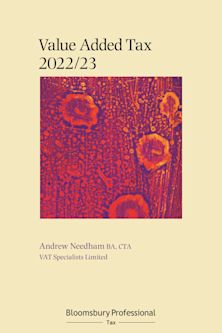 Bloomsbury Professional VAT 2022/23 cover