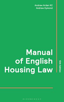 Manual of English Housing Law cover