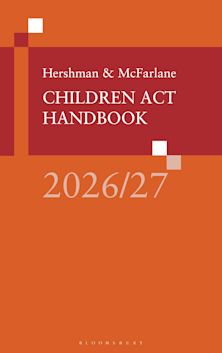 Hershman & McFarlane: Children Act Handbook 2026/27 cover