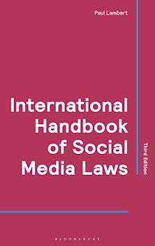 International Handbook of Social Media Laws cover