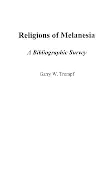 Religions of Melanesia cover