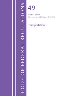 Code of Federal Regulations, Title 49 Transportation 1-99, Revised as of October 1, 2025 cover