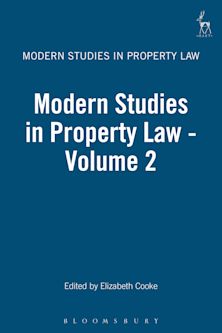 Modern Studies in Property Law - Volume 2 cover