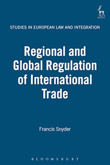 Regional and Global Regulation of International Trade cover