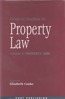 Modern Studies in Property Law - Volume 1 cover