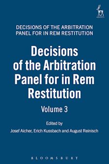 Decisions of the Arbitration Panel for In Rem Restitution, Volume 3 cover