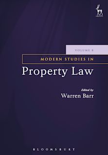 Modern Studies in Property Law - Volume 8 cover