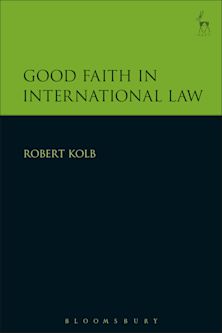 Good Faith in International Law cover