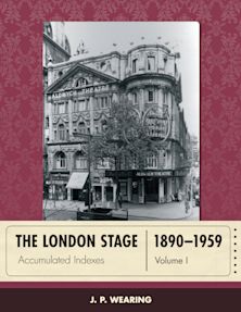 The London Stage 1890-1959 cover