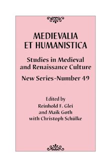 Medievalia et Humanistica, No. 49 cover