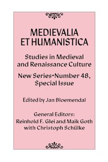 Medievalia et Humanistica, No. 48 cover