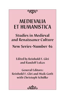 Medievalia et Humanistica, No. 46 cover