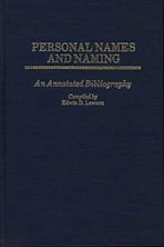 Personal Names and Naming cover