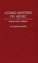 Alfred Einstein on Music cover