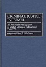 Criminal Justice In Israel cover