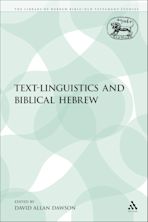 Text-Linguistics and Biblical Hebrew cover