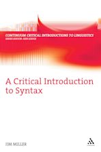 A Critical Introduction to Syntax cover