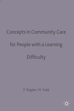 Concepts in community care for people with a learning difficulty cover