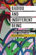 Badiou and Indifferent Being cover