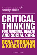 Critical Thinking for Nursing, Health and Social Care cover