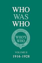 Who Was Who Volume II (1916-1928) cover