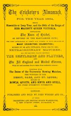 Wisden Cricketers' Almanack 1864 cover