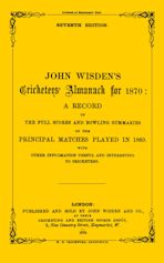 Wisden Cricketers' Almanack 1870 cover