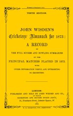 Wisden Cricketers' Almanack 1873 cover